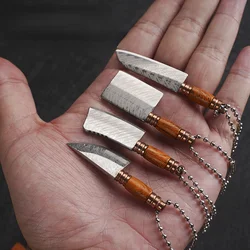 EDC Portable Mini Kitchen Knife Stainless Steel Knife Disassembly Express Knife Cutting Fruit Keychain Decorative Knife