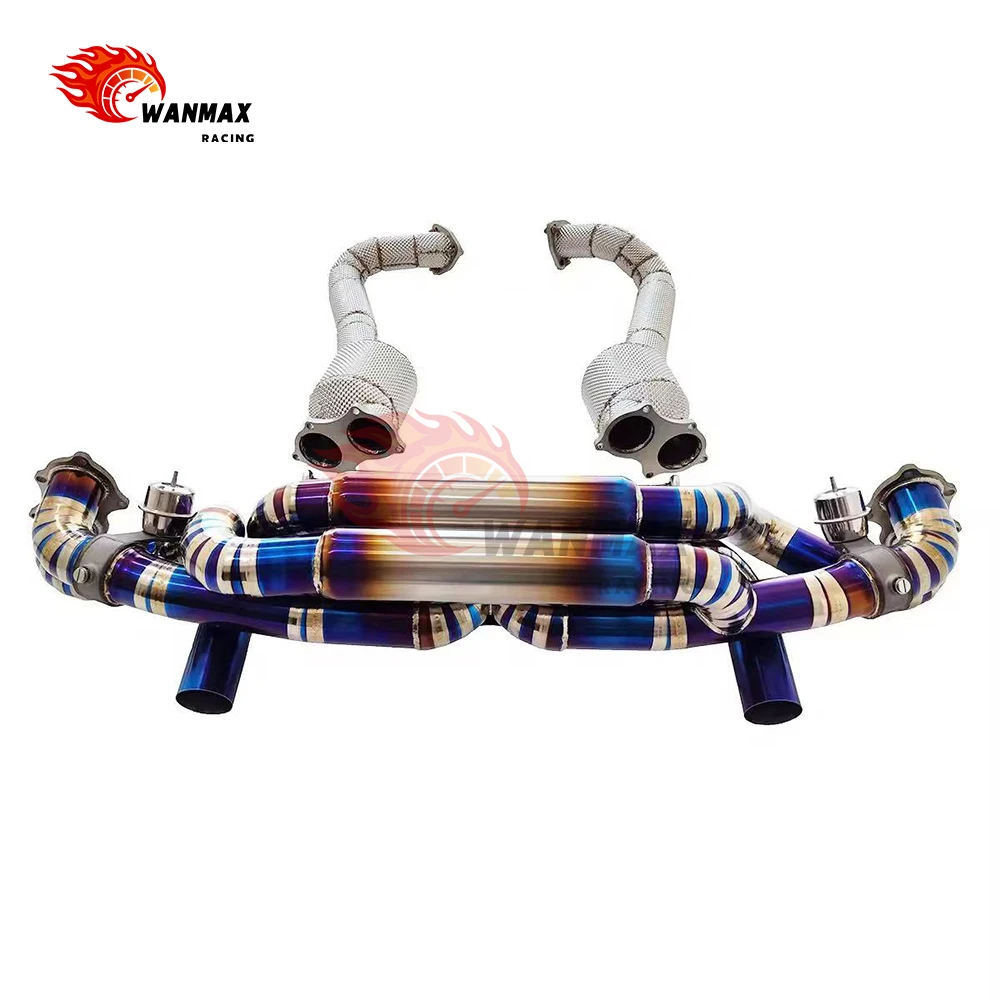 High Performance Titanium Exhaust Headers & Front Pipes for 2020 718 Boxster - Complete Upgraded Manifold System