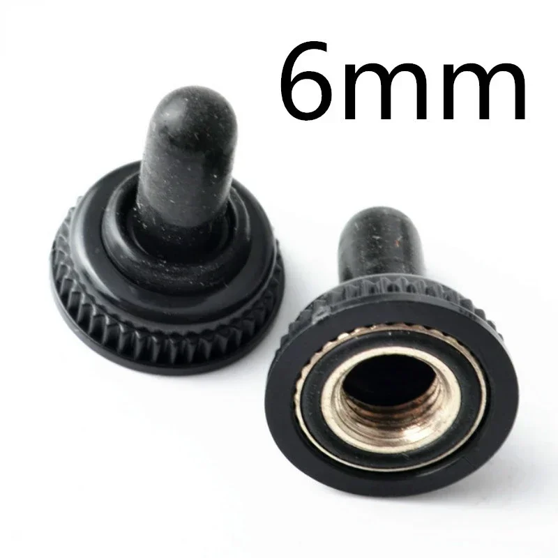 10Pcs/Lot 6mm Black Toggle Switch Rubber Cover Waterproof Caps Home Tools Accessories