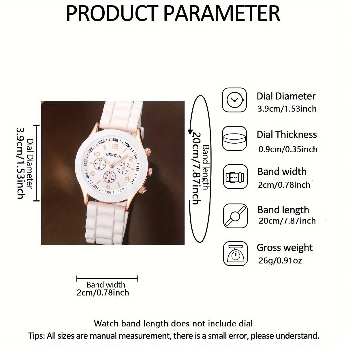 Reloj de pulsera de cuarzo de moda y conjunto de joyería de corazón: banda de silicona, esfera redonda digital, pantalla de puntero,