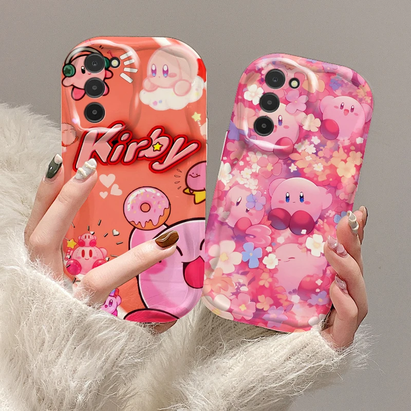 

K-Kirbys Cute Cartoon For Samsung S24 S23 S21 S20 Ultra Plus FE A73 A72 A71 A51 A31 A05S A05 A04 5G Wave Oil Funda Phone Case