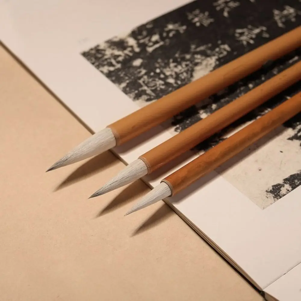 

Traditional Chinese Calligraphy Brush Oil Painting Wolf Hair Scriptures Writing Brush Oil Watercolor High-end Art Paint Brush