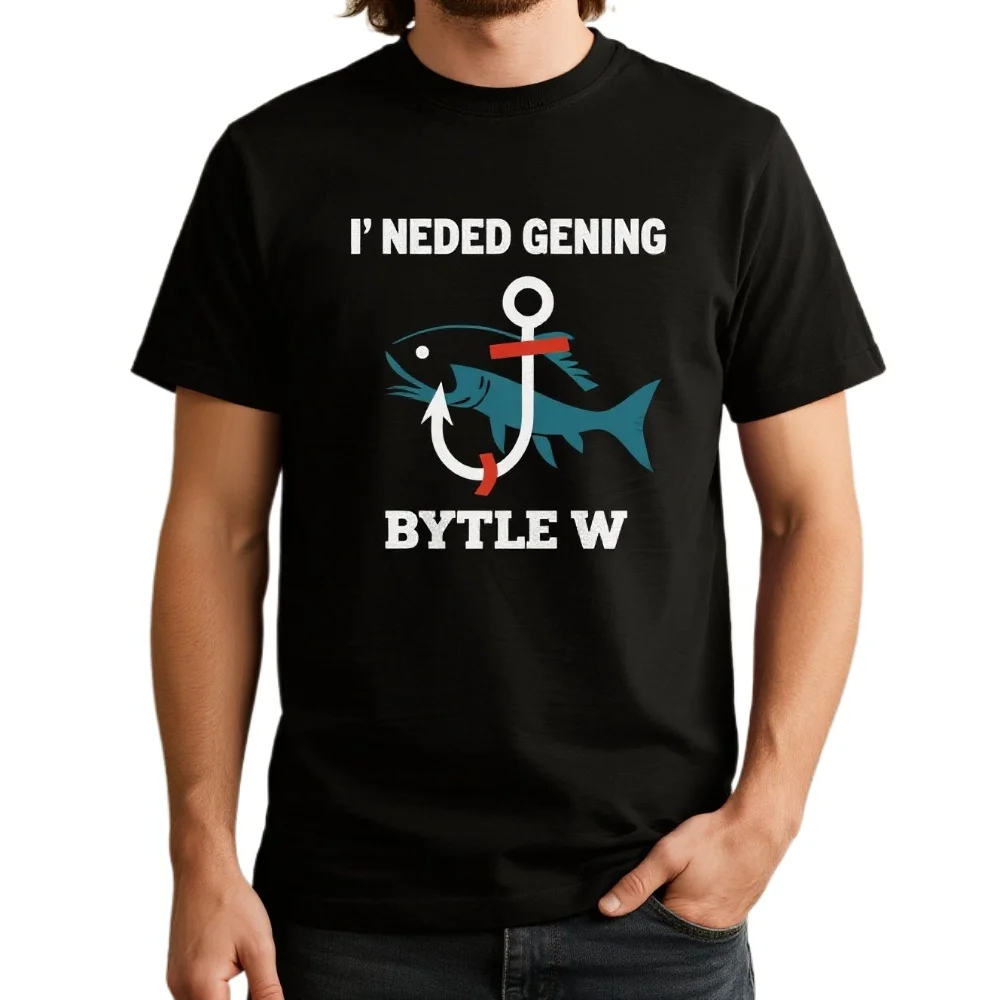 Bite Me Funny Fish Hook Design Angler Gift T-Shirt. Summer Cotton O-Neck Short Sleeve Mens T Shirt New S-3XL