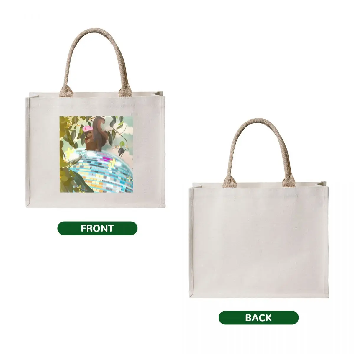 Squirrel Disco Tote Bag tote custom Cloth large