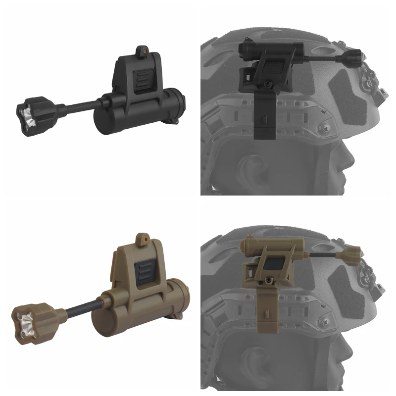 Casco táctico con linterna LED para caza y supervivencia aire libre - imagen 4
