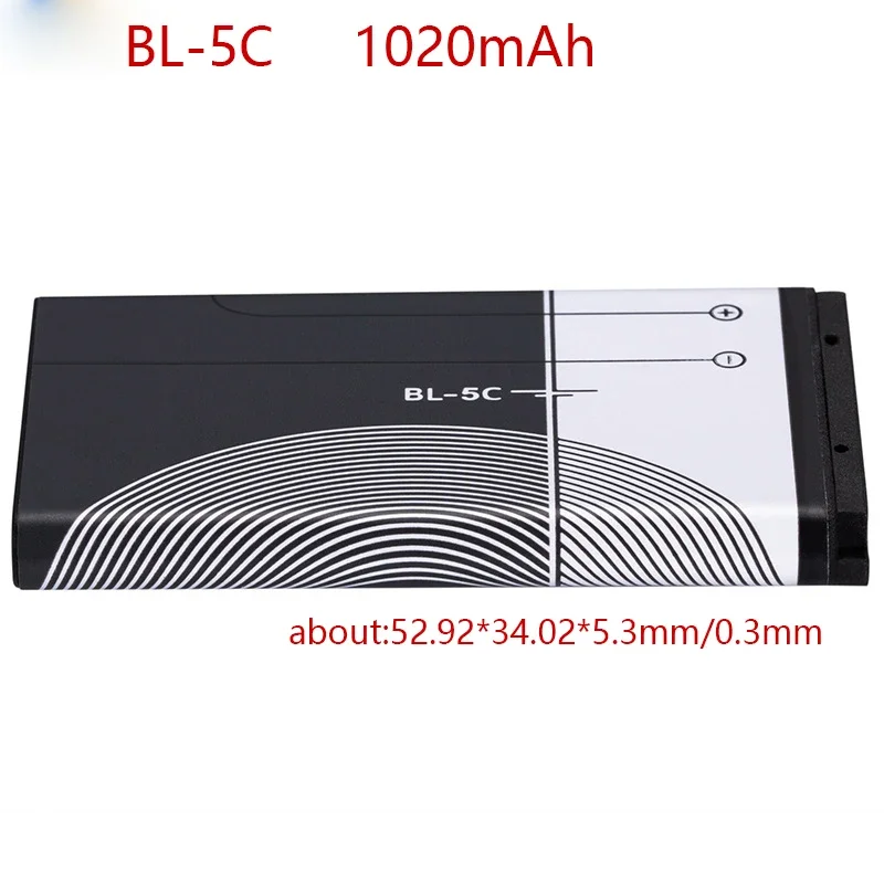 BL-5C Phone Battery акамулятор For Broadcast radio / Nokia 1100 1110 1200 1208 1280 1600 2600 2700 3100 3110 5130 6230 6230i N70