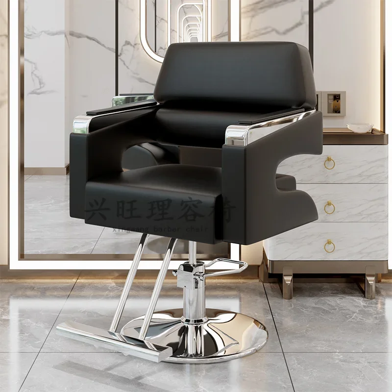 

Professional Golden Barber Chairs Aesthetic Swivel Pedicure Hairdressing Chairs Stylist Sillas Barberia Barber Furnitures