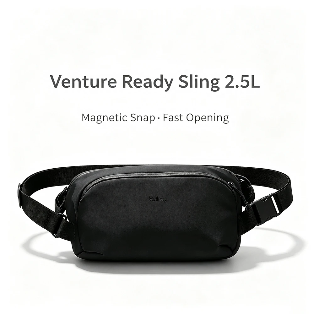 Bellroy Venture Ready Sling 2.5L Lightweight Crossbody Bag Unisex Luxury Outdoor Chest Pack Everyday Carry Travel Sport Bag
