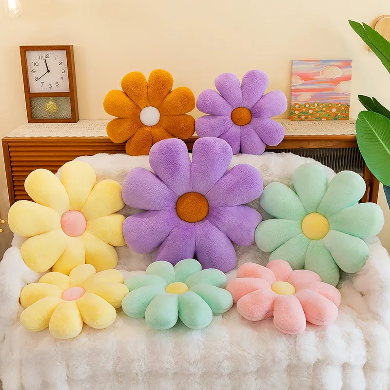 

40/50cm Small Daisy Flower Seat Cushion Bedroom Floor Tatami Cushion Sofa Chair Ass Pad Seat Bed Back Cushion Home Decor