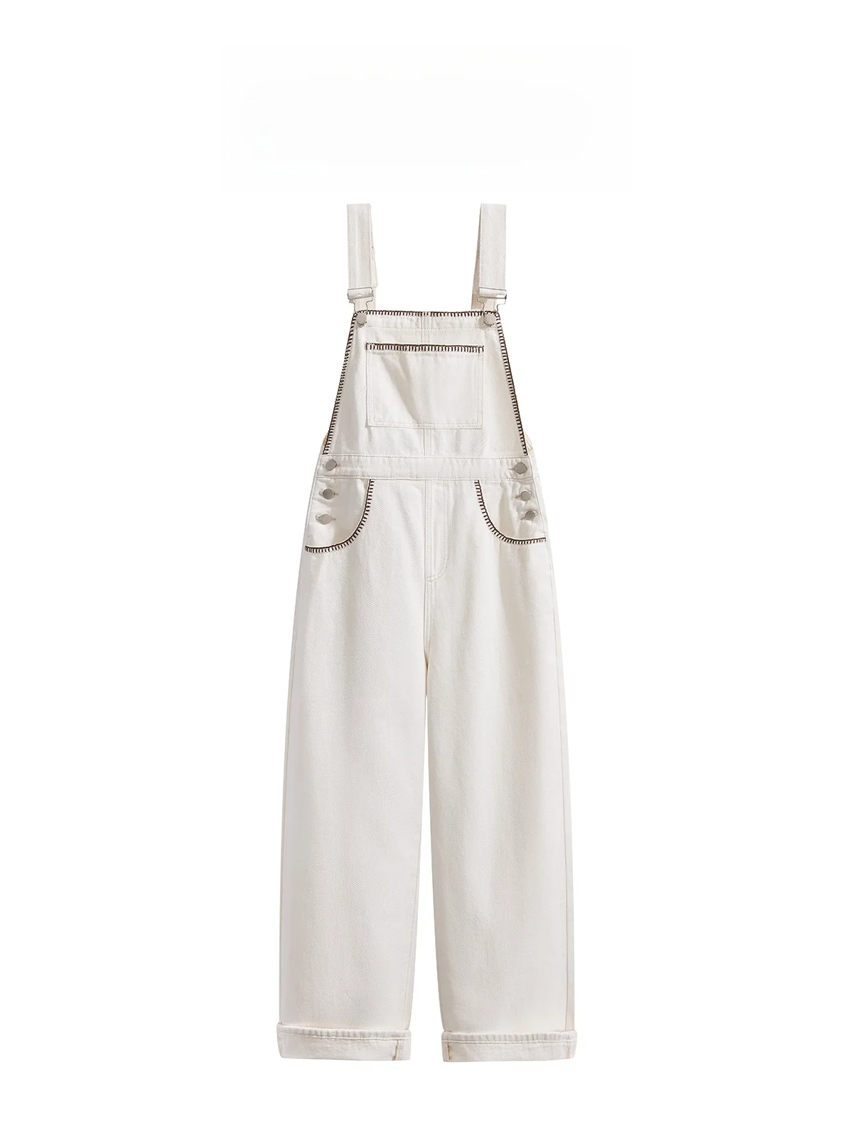 Hohe Taille Denim Overalls frauen Koreanische Sle Frühling Faion Breite Bein Overall Agel Casual Tragen Beständig Erwachsene Kleidung