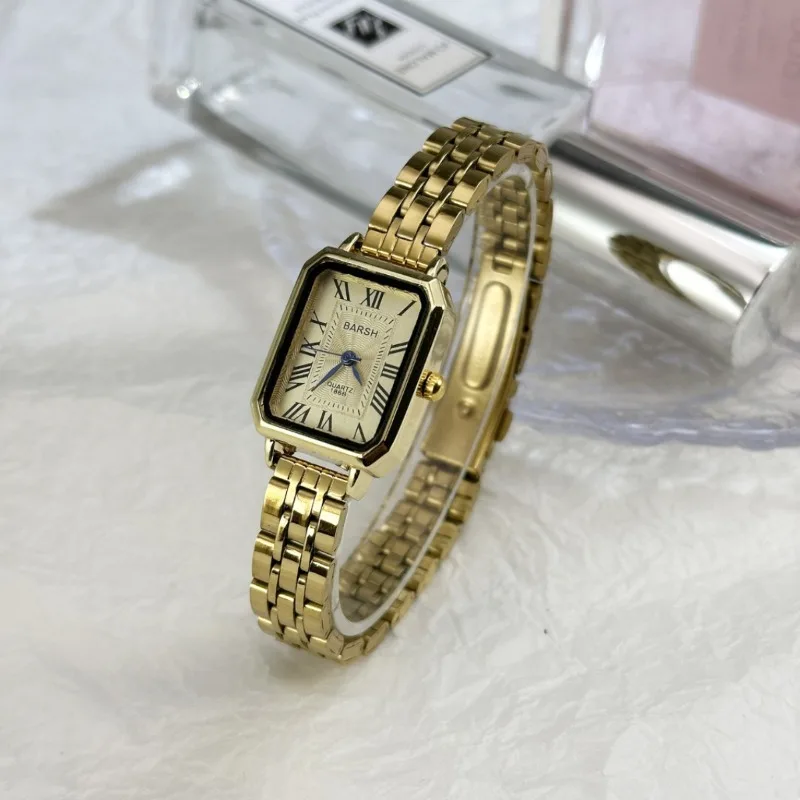 Fashion Rectangle Rome Dial Women Watches Ladies Steel Strap Quartz Wristwatch Reloj Mujer Girls Clock Gifts Dropshipping