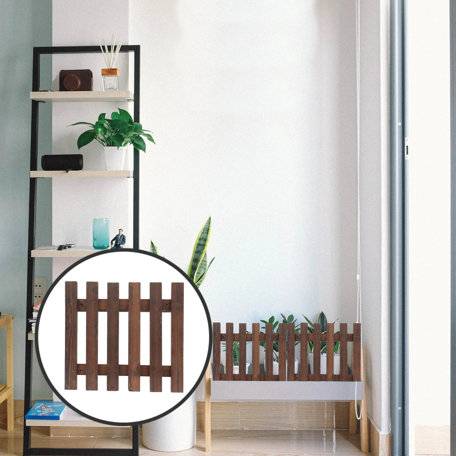 1Set Wooden Wall Mounted Outdoor Wall Plant Rack Fall Home Decor Planter Ladder Plants Lanterns Towels Modern Minimalist