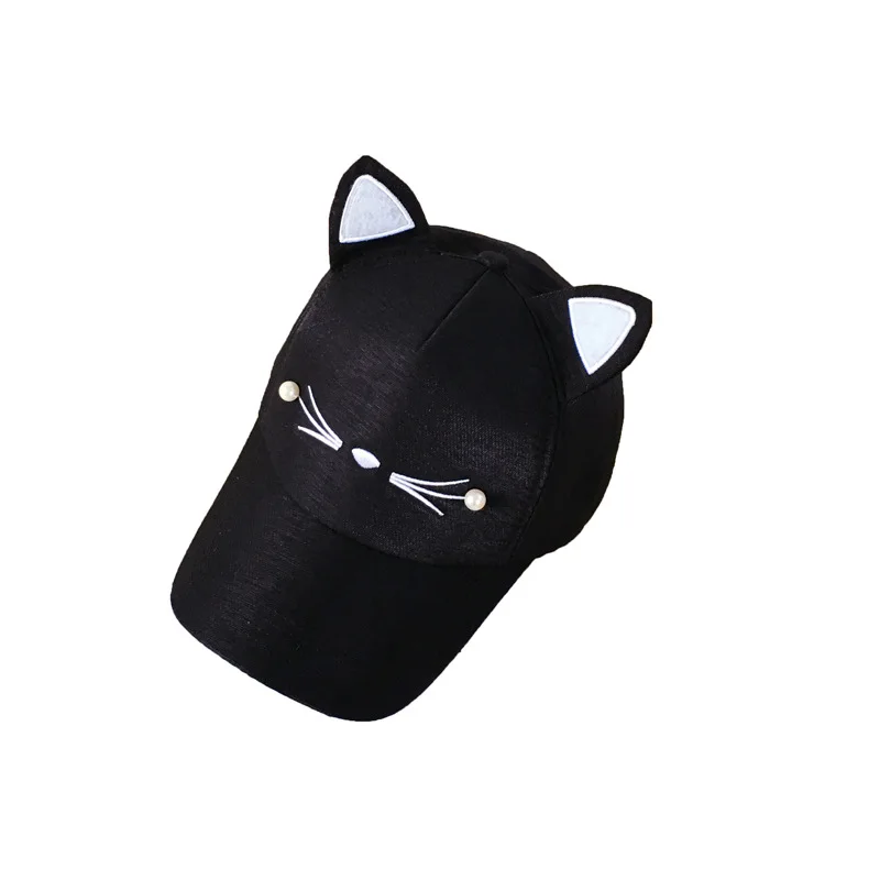 2024 New Cats Ears Fleece Hat Peak Cap Baseball Cartoon Cotton Outdoor Sport Casual Sun Cap Cosplay Fashion Plush Hat