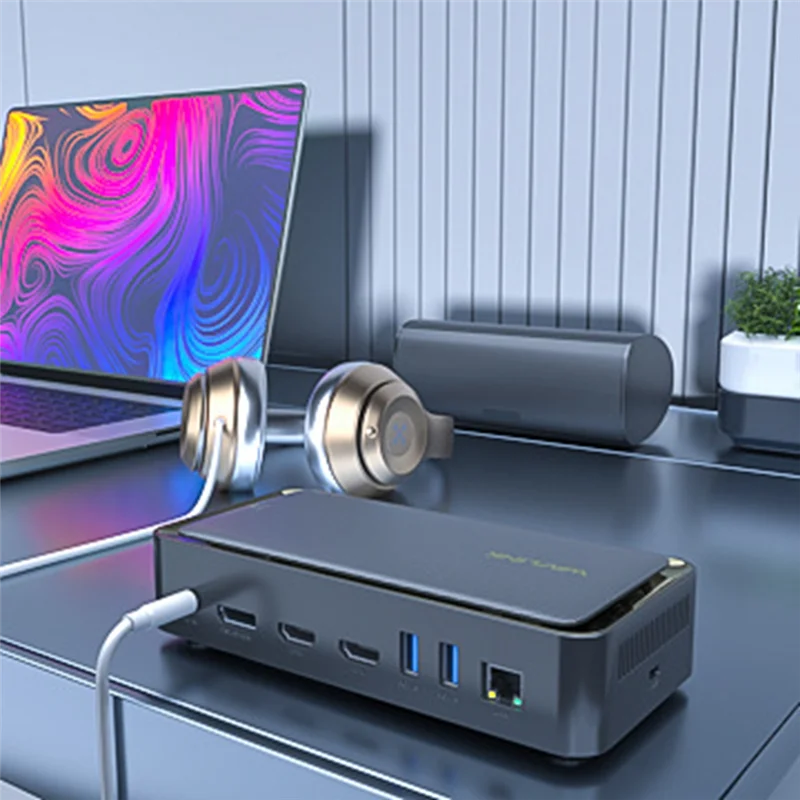 전문가 및 게이머를 위한 USB C 13-In-1 도킹 스테이션 트리플 4K@60Hz 디스플레이 M.2 Pcie/SATA SSD 인클로저