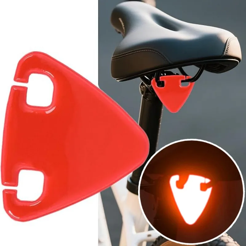 

Red Triangular Bicycle Seat Reflective Accessory, Providing Visibility at Night for Cycling and Outdoor Travel, DIY Accessory.