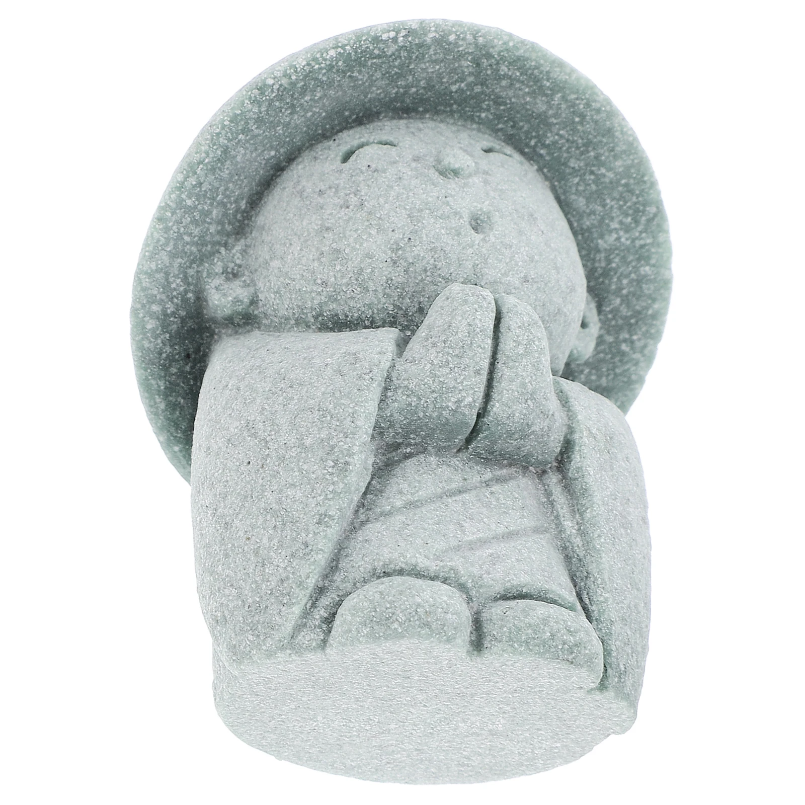 

Buddha Statue Ornament Desktop Craft Figurines Indoor Shaped Monk Decor Small Size Desk Shelf Table Garden Layout Retro Breath
