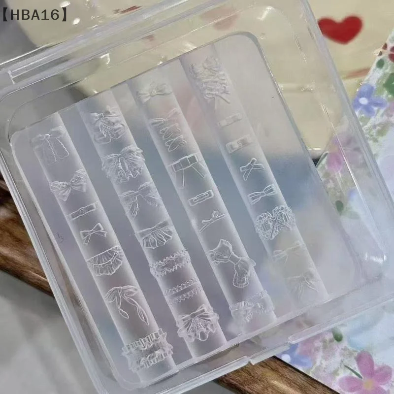 Molde de silicone 3d para unhas, pato de desenho animado, faça você mesmo, design de arco, modelo de unhas transparente, ferramenta de design de manicure, decorações de arte de unhas