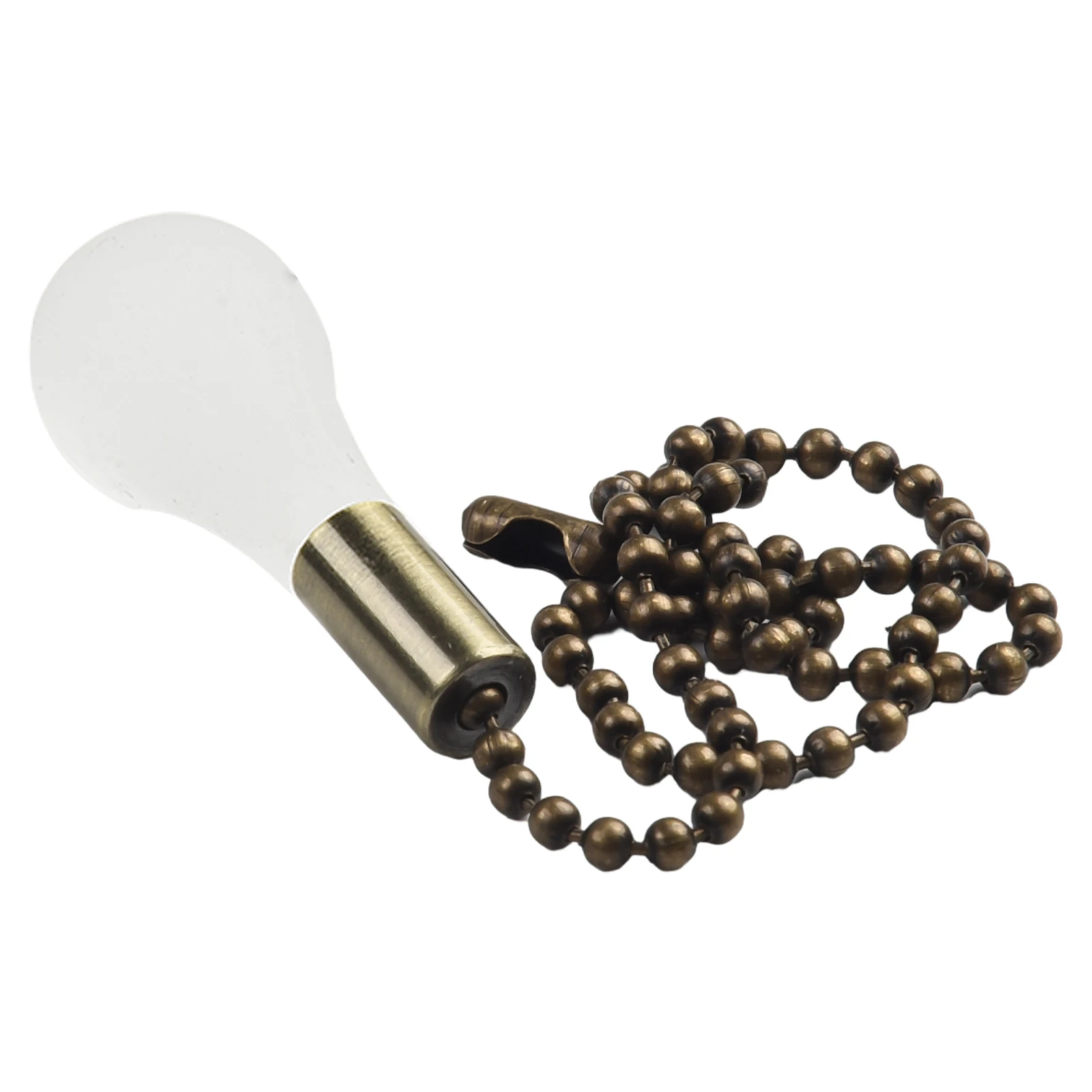 1pc Ceiling Fan Pull Chain Beaded  Ball Silver / Bronze Extension Chains  With  Light  Bulb Fan Cord  Lighting Replacement