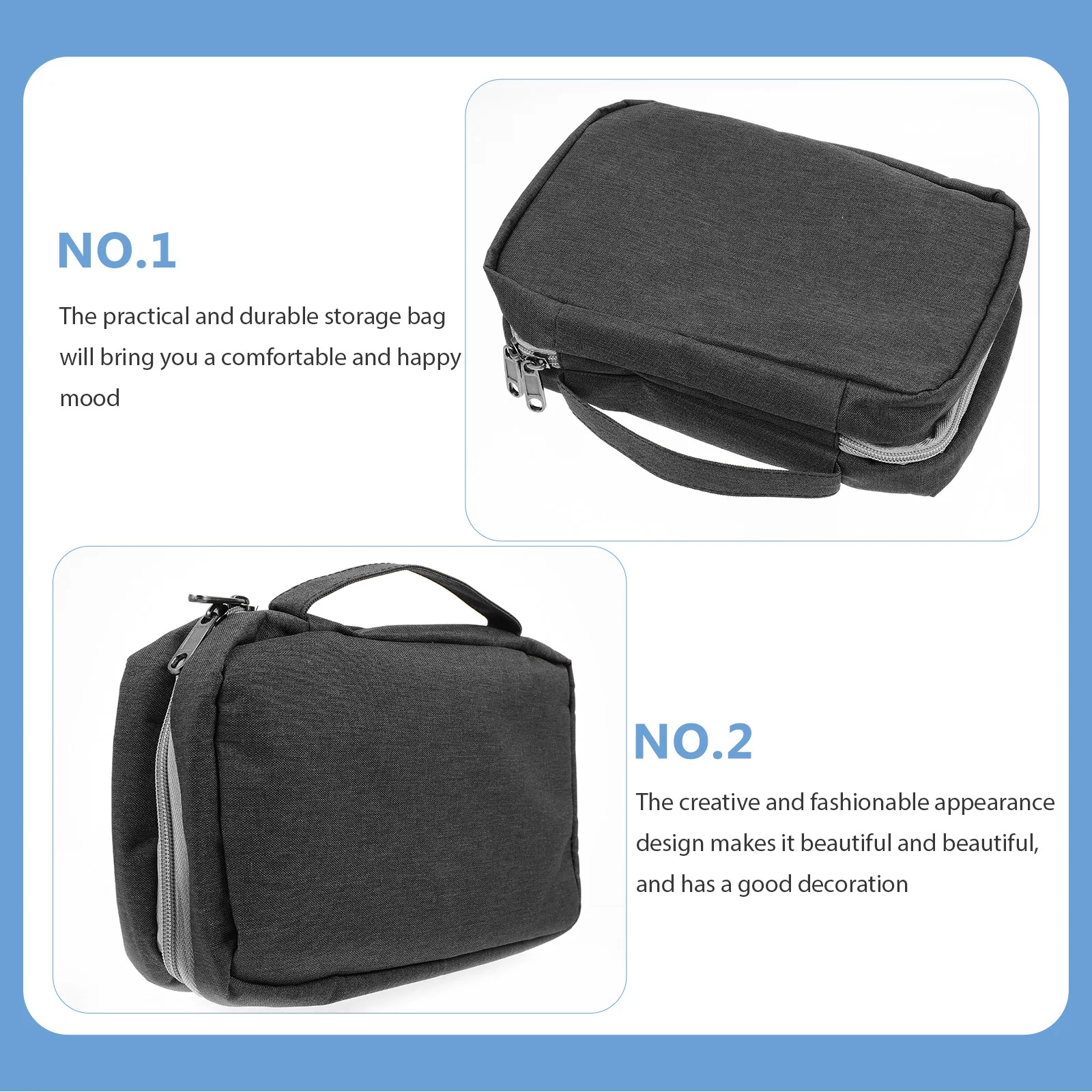 

1pc Folding Toiletry Bag Lightweight Travel Makeup Organizer Compact Storage Pouch For Home Trip Multipurpose Wash