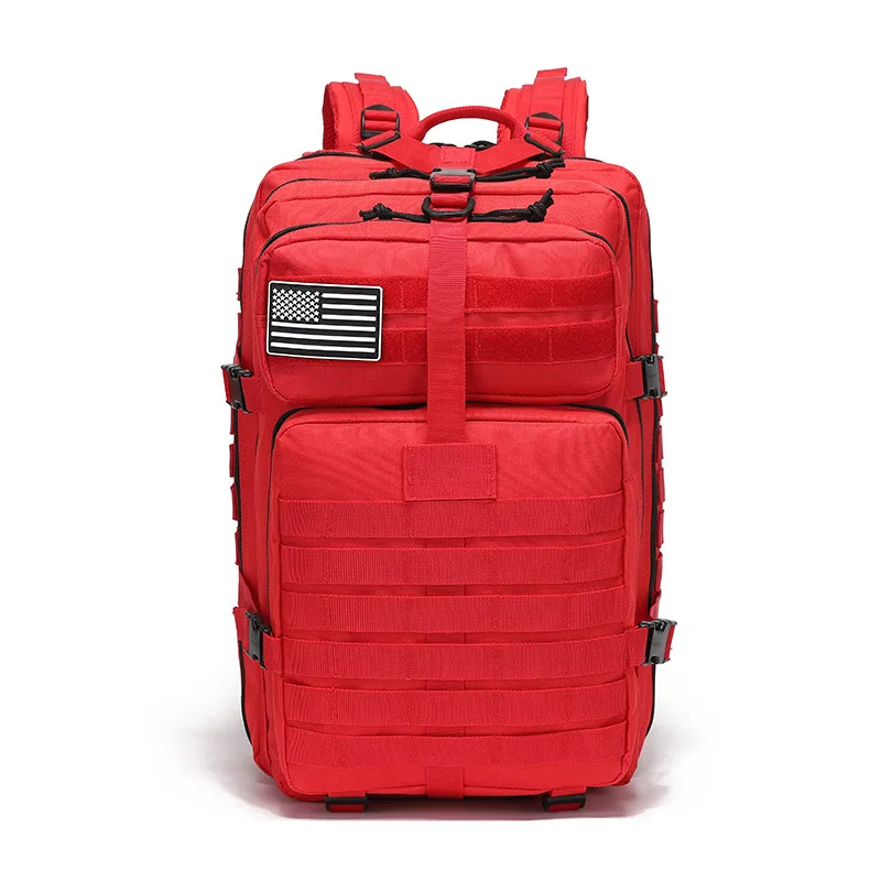 Tactical 50L Waterproof Backpack Multifunctional Laptop Double Shoulder 3P Bag for Hiking Camping Mountaineering
