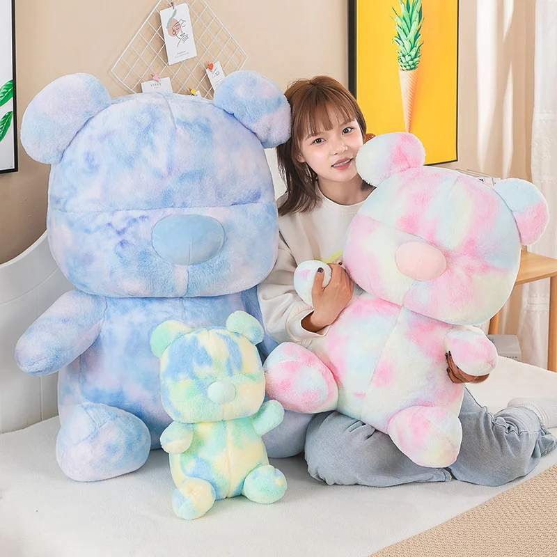 

Cartoon Colorful Teddy Bear Plush Toy Cute Stuffed Animals Dazzle Bears Plusies Doll Anime Soft Kids Babys Kawaii Toys Best Gift