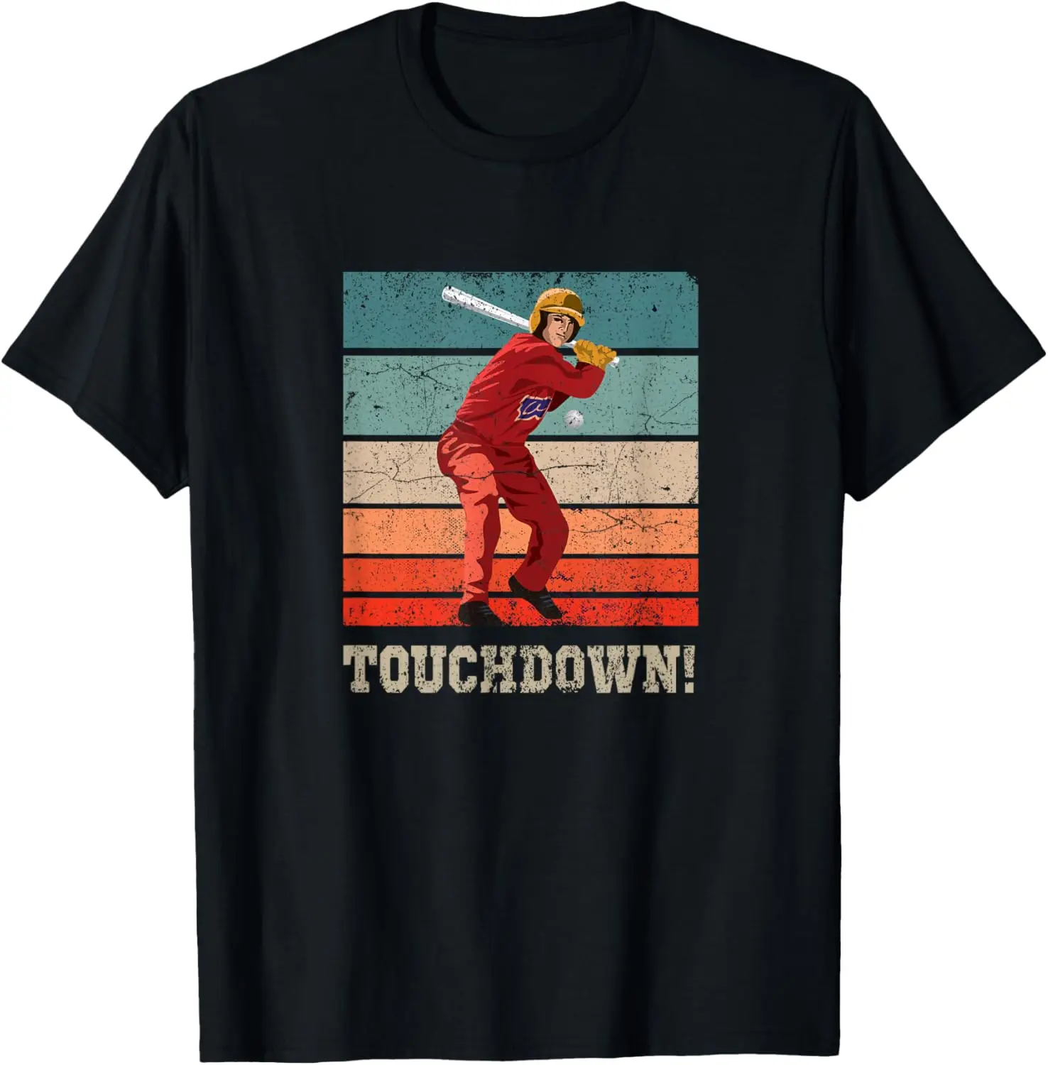 

Funny Touchdown Swing Baseball Bat Football T-Shirt