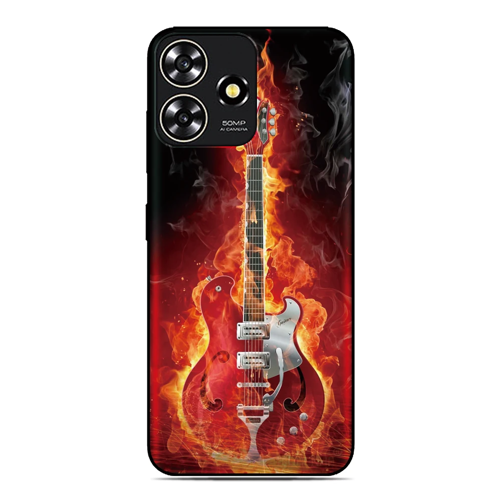 Chama musical capa traseira para xiaomi redmi note 14 13 12 11 pro plus 11t 15 15c 5g 13c 10c 12c 4g 10a a5 k60 caso de telefone macio