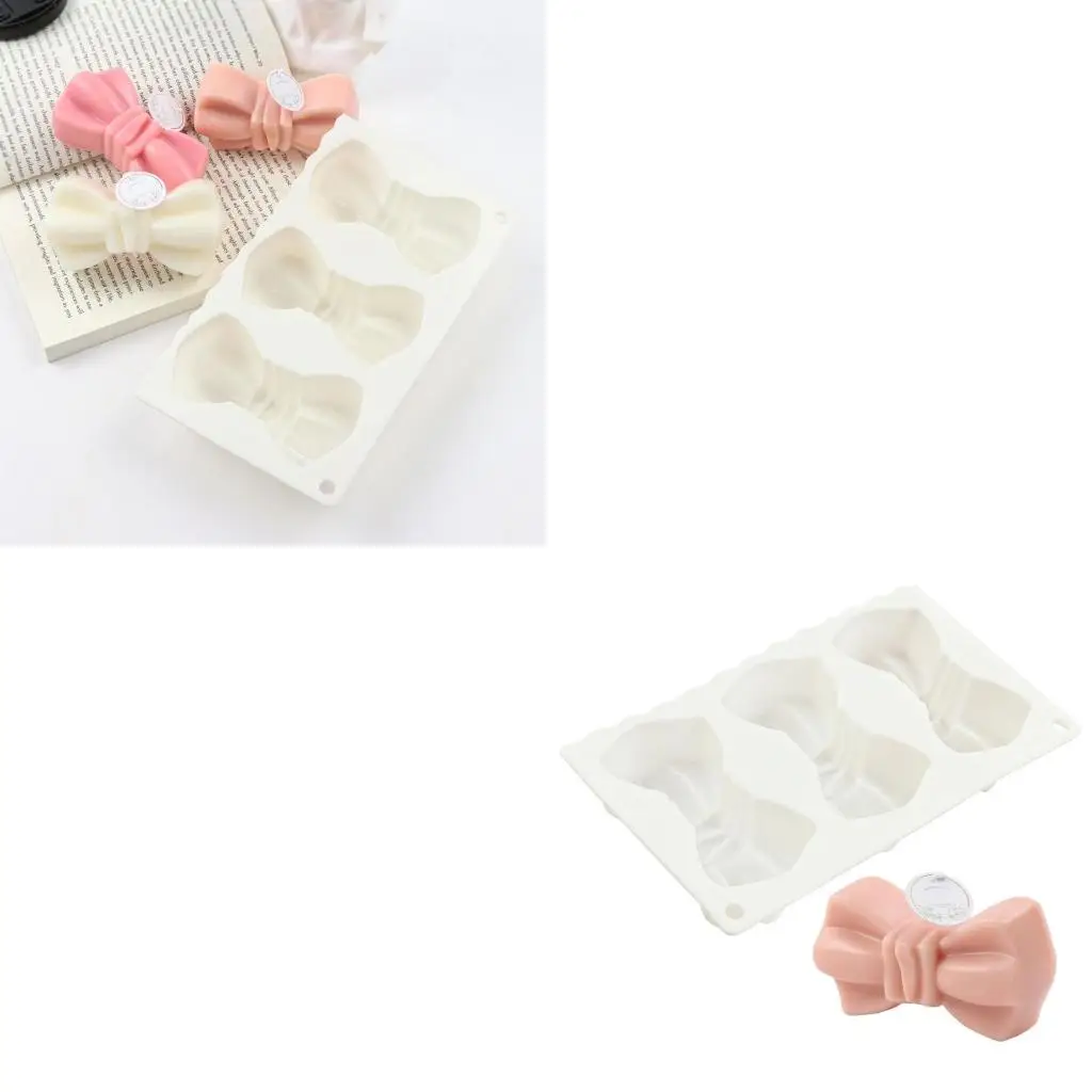 

Mouth Silicone Mold Lovely Bowknot Mould Handmade Scented Making Mold Soap Mould for DIY Candy Decoration