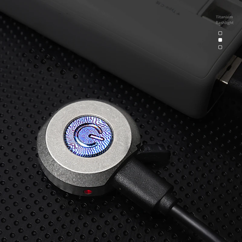 Titanium Alloy Mini Magnetic Rechargeable LED Portable Keychain Flashlight Outdoor Camping Hiking Portable EDC Tool
