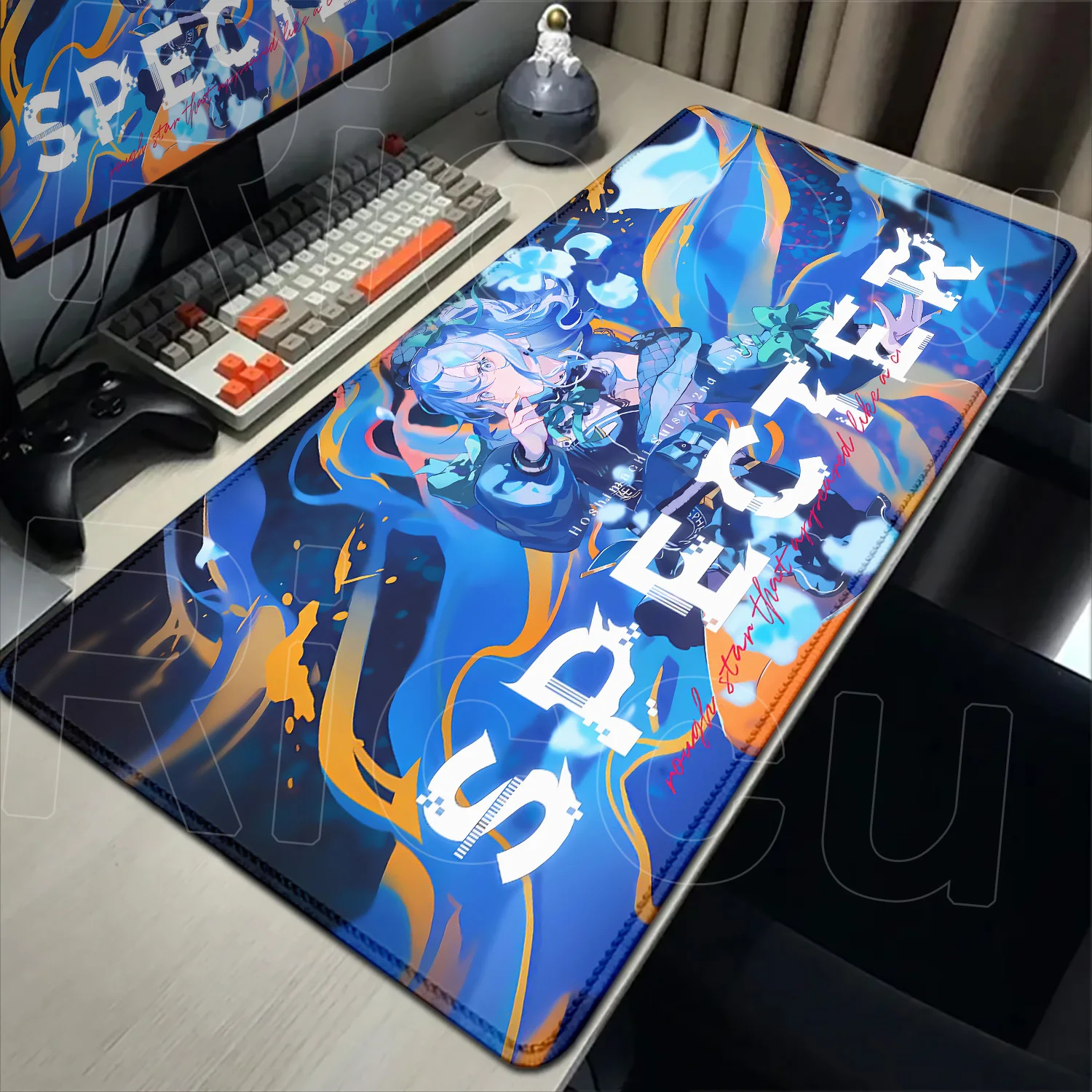 

New Large Mouse Pad Hoshimachi Suisei Anime Computer Laptop Mouse Mats Non-slip Keyboard Desk Pad Hololive PC Gaming Accessories