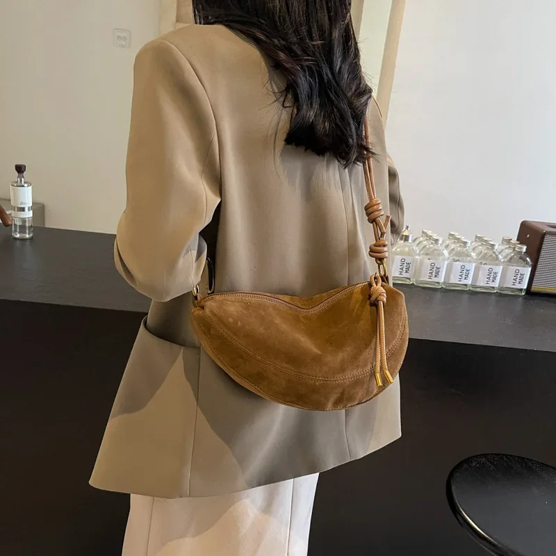 

Suede Bag Versatile Crossbody Bag for Women Shoulder Bags Dumpling Bag Purse and Handbags Designer Bags Сумка Женская Bolsos