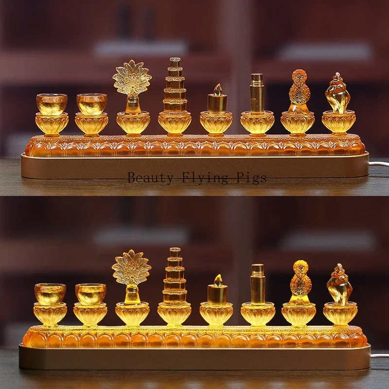 Resin Home Decor Household Buddhist Utensils Desktop Decoration of Buddhist Temple Azure resin Handicraft Feng Shui Accessories