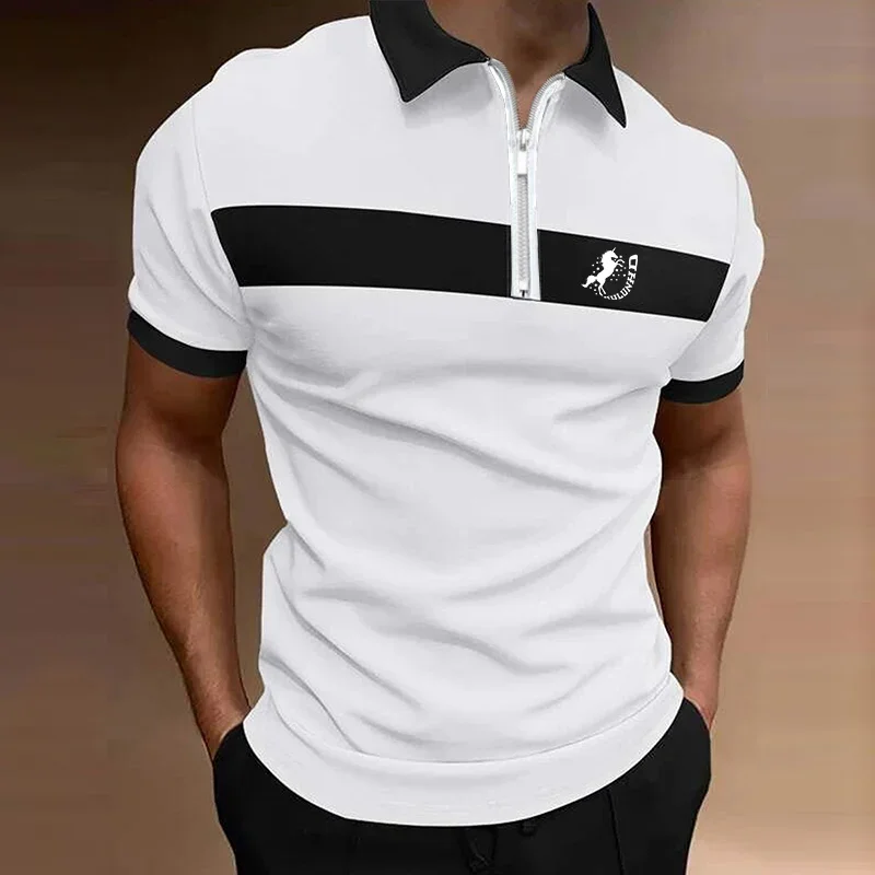 New Trending Men Summer Polo Shirt  Casual Short Sleeve Polo Shirt  Sport Lapel Tops Polo Shirt Men Fashion Casual Polo Shirt