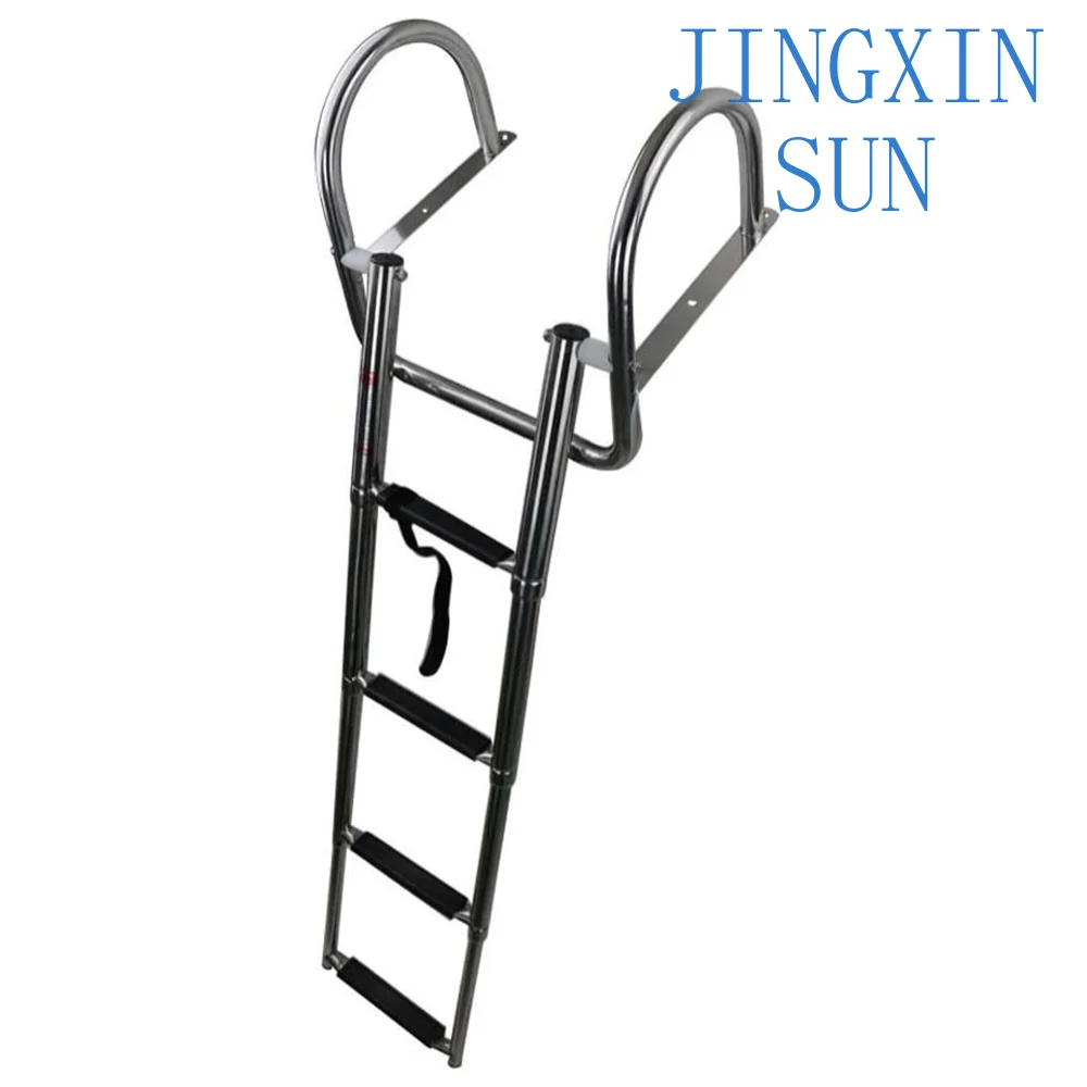Anshun Customized Different Sizes Folding Mast 3 Step 4 Step Ladder for Boat Yachts