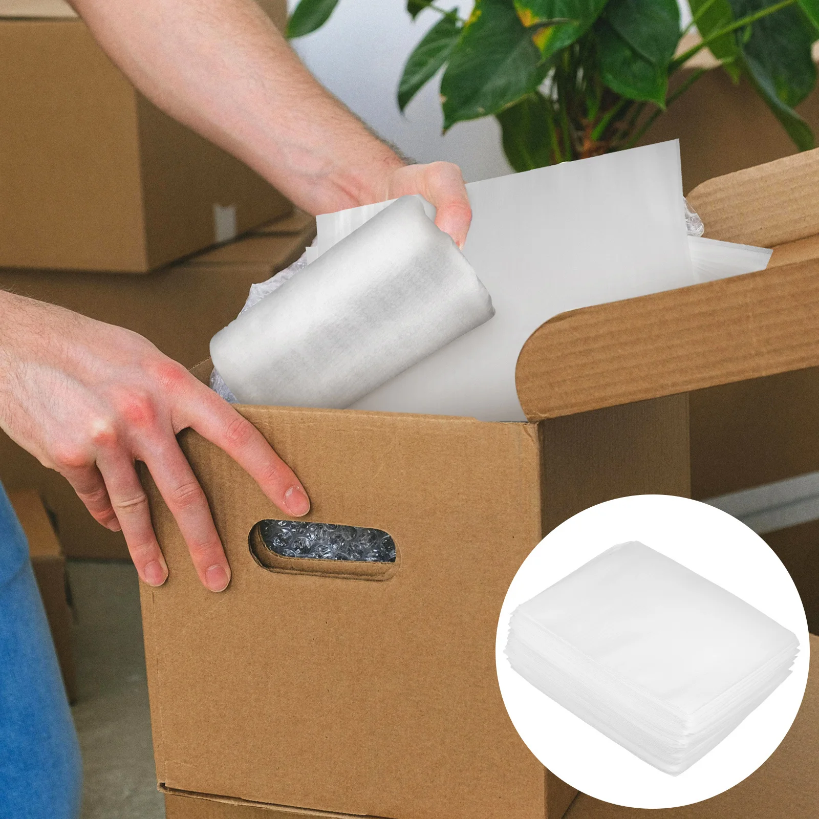 

100pcs Pearl Cotton Bags Cushion Foam Pouches For Moving Plate Packing Sleeves Epe Foam Packing Material For Dishes Glassware