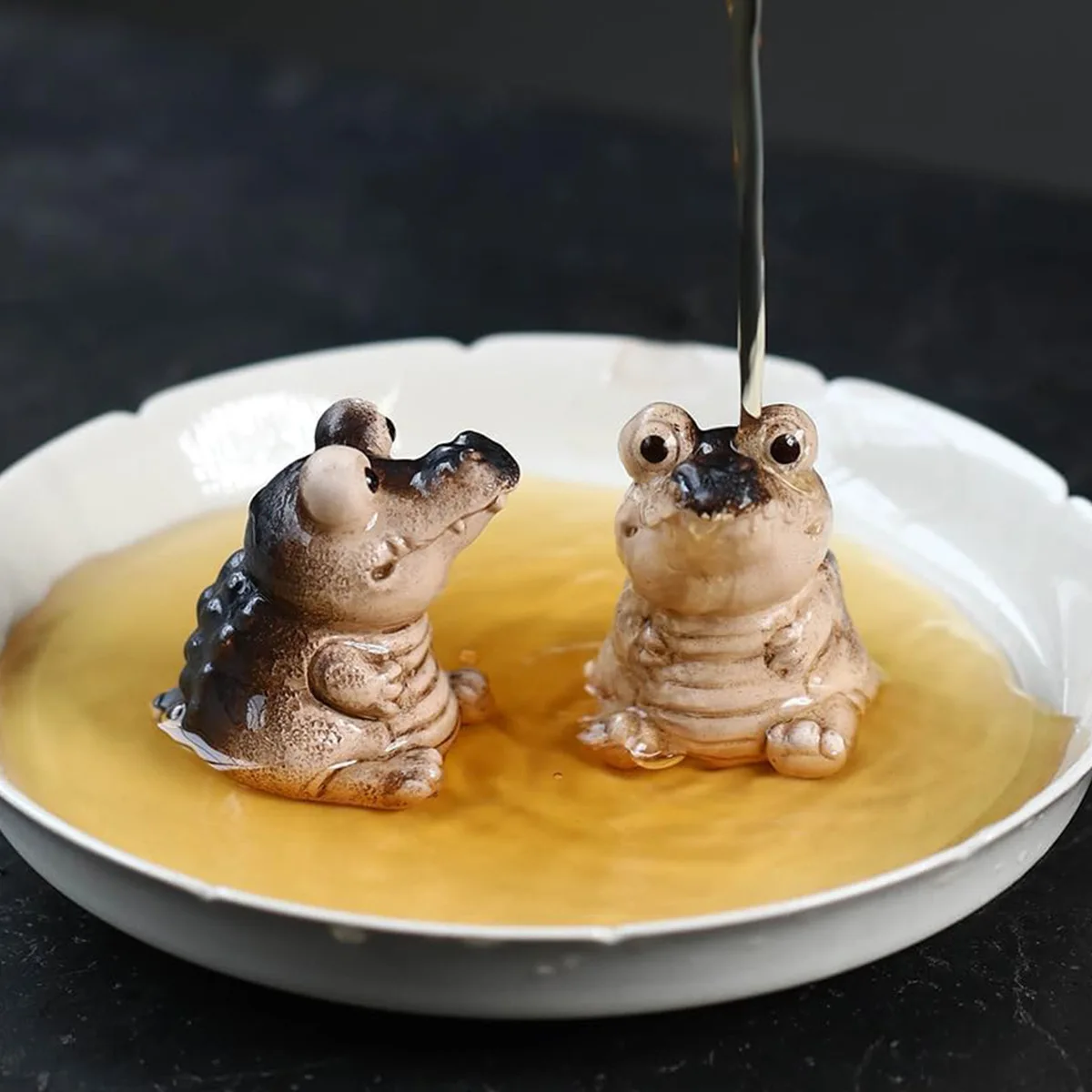 

Cute Mini Crocodile Tea Pet Multipurpose Resin Crocodile Ornaments Crocodile Statue Tea Ceremony Tea Play Home Boutique