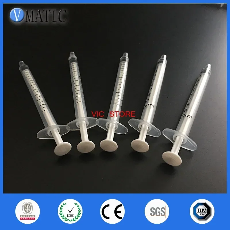 Free Shipping Non Sterilized Quality 10Pcs 1cc/ml Plastic Syringe With Red Cap Stopper 10Pcs