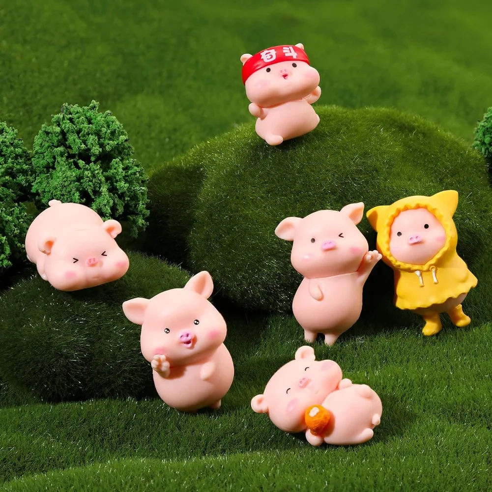 5/10/20Pcs Miniature Figurines Toy Figure Animal Toy Set Cute Figurine Cake Toppers Mini Garden Decor for Home Desk Party Decora