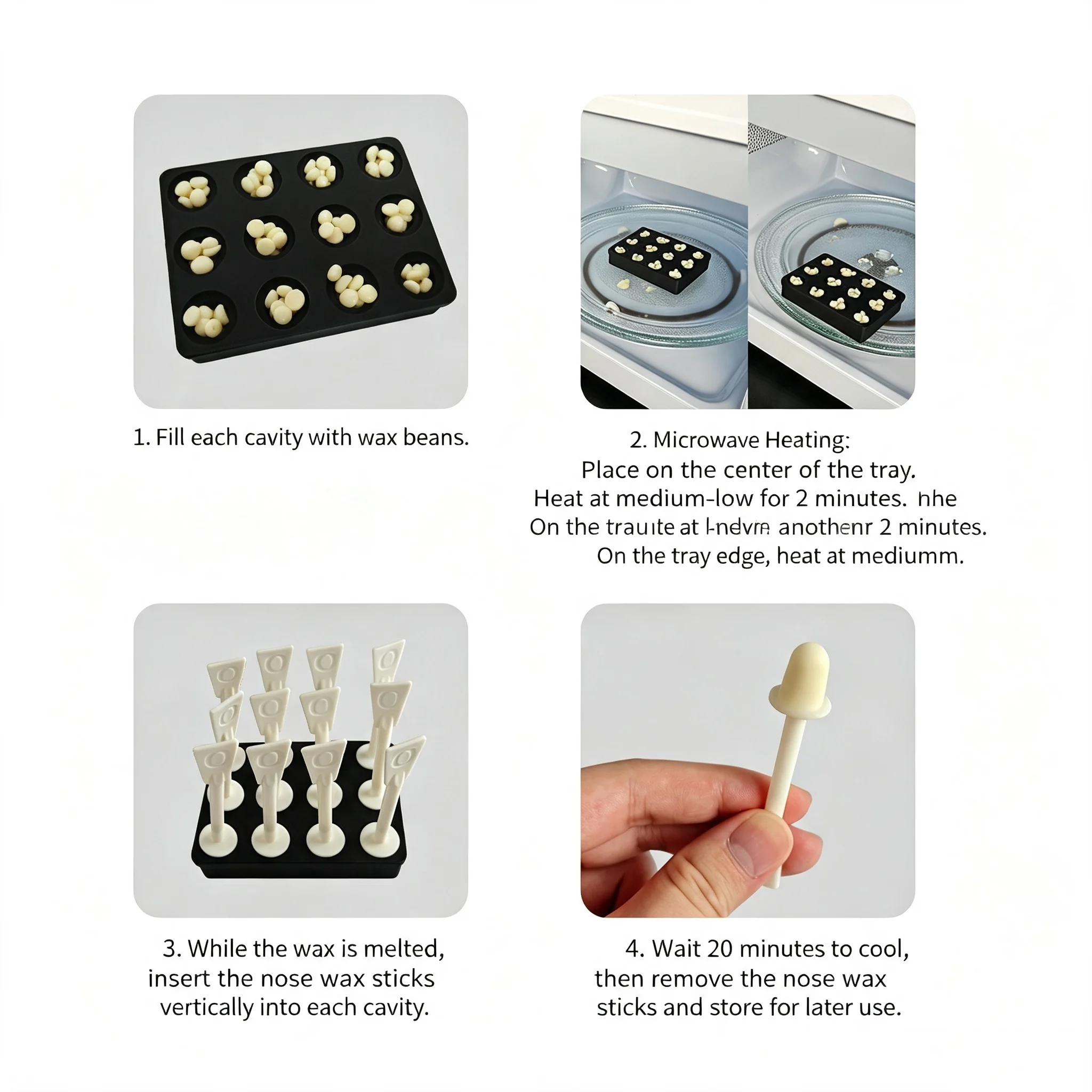 완전한 코털 제거 세트, 재사용 가능한 실리콘 트레이, - Ear Wax Remover 리뷰 및 가격
