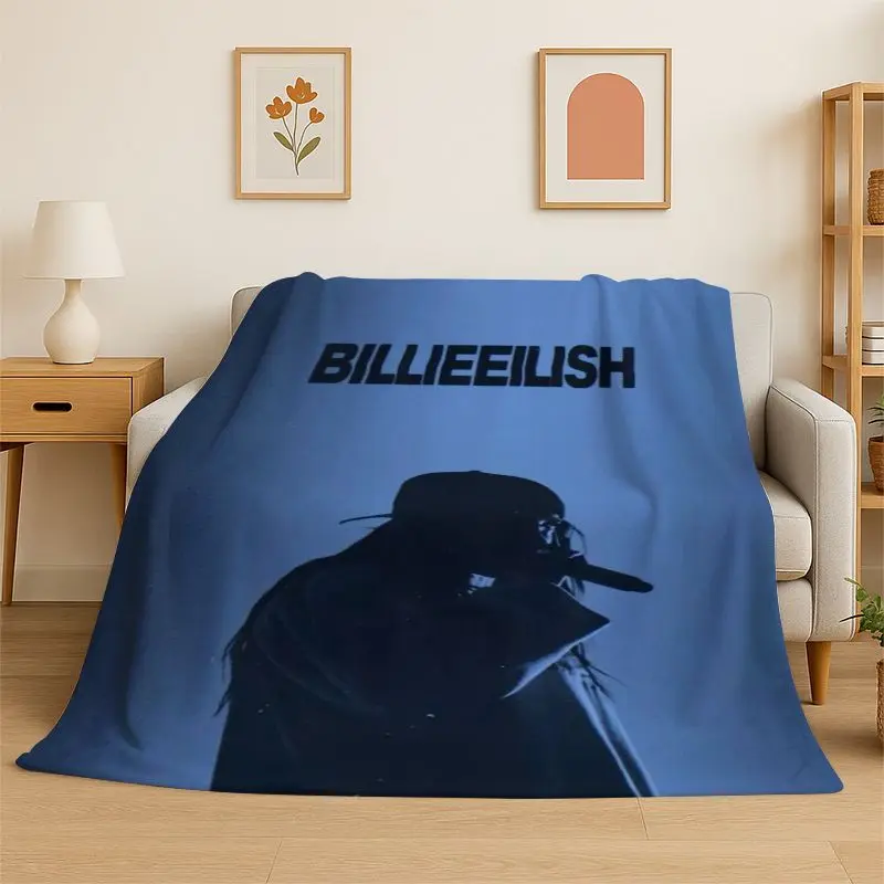 Famous Singer Billie Eilish Star Soft Flannel Throw Blanket,Warm Cozy Blanket for Bed,Couch,Sofa,Bedroom,Living Room,Travel