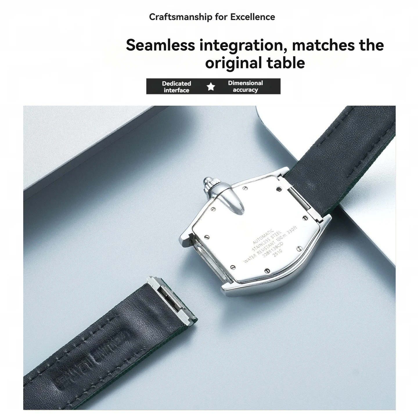 Fluororubber WatchStrap with Nylon Texture Quick Release WatchBand for Cartier Roadster W6206018 W620601817, 19mm 20mm Universal