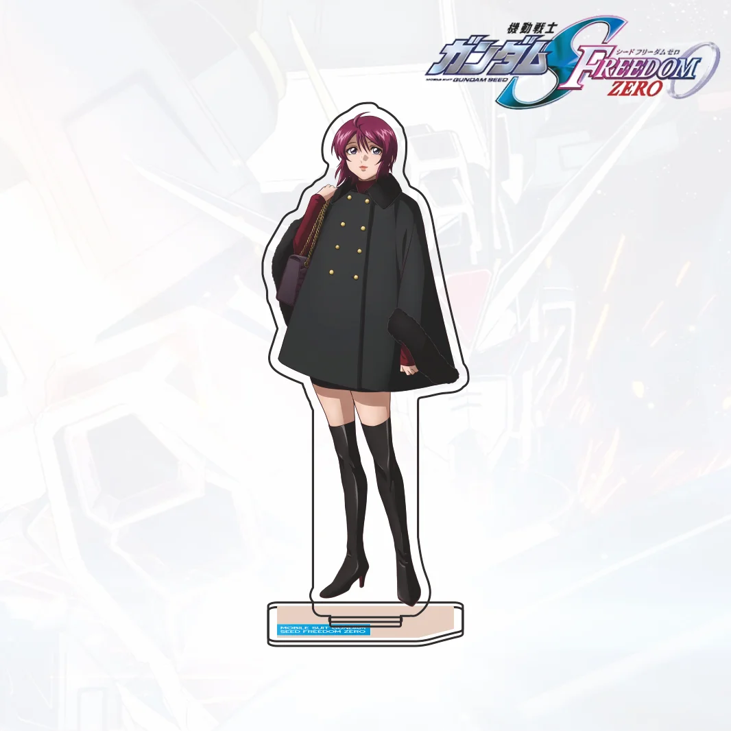 New Anime Gundam Seed Freedom Winter Trench Coat Style Kira Lacus Athrun Cagalli Acrylic Stand Keychain Collection Gift