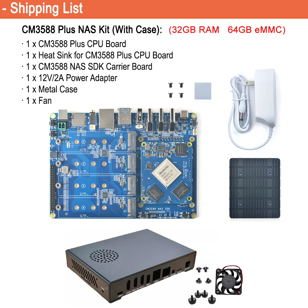 CM3588 Plus 32GB LPDDR5 NAS Kit with PCIe 2.5G