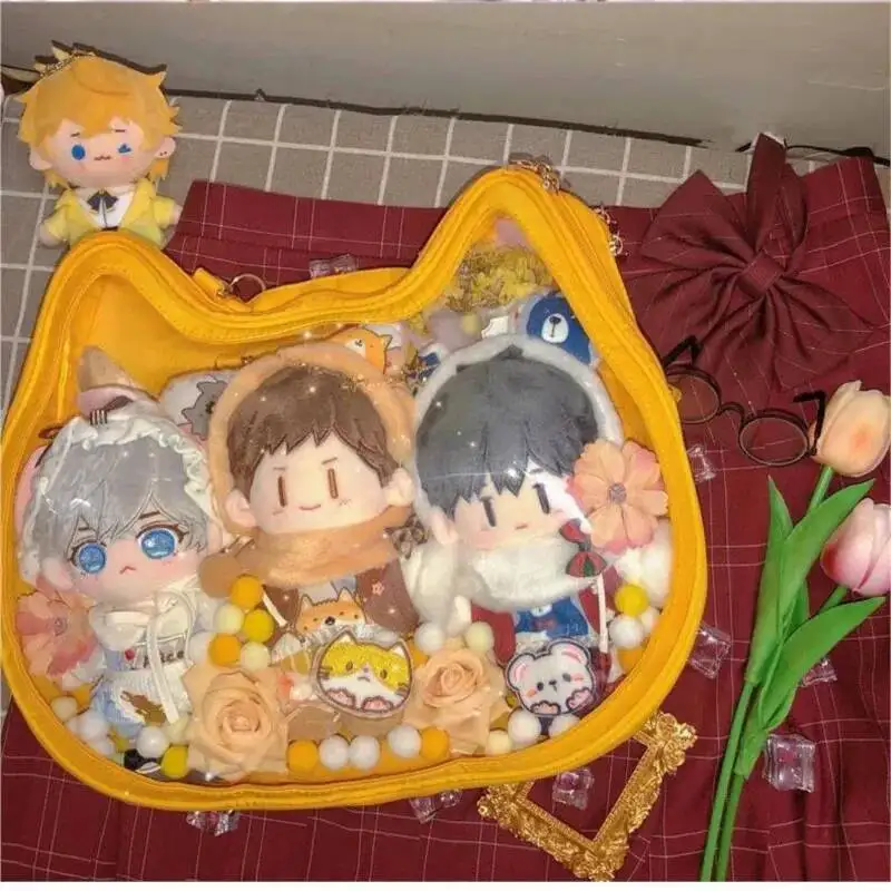 Bloom Haruku Aesthetic Transparent White Shoulder Women Sweet Cat Handbag Ita Bag Ladies Lolita Mini Backpack Itabag
