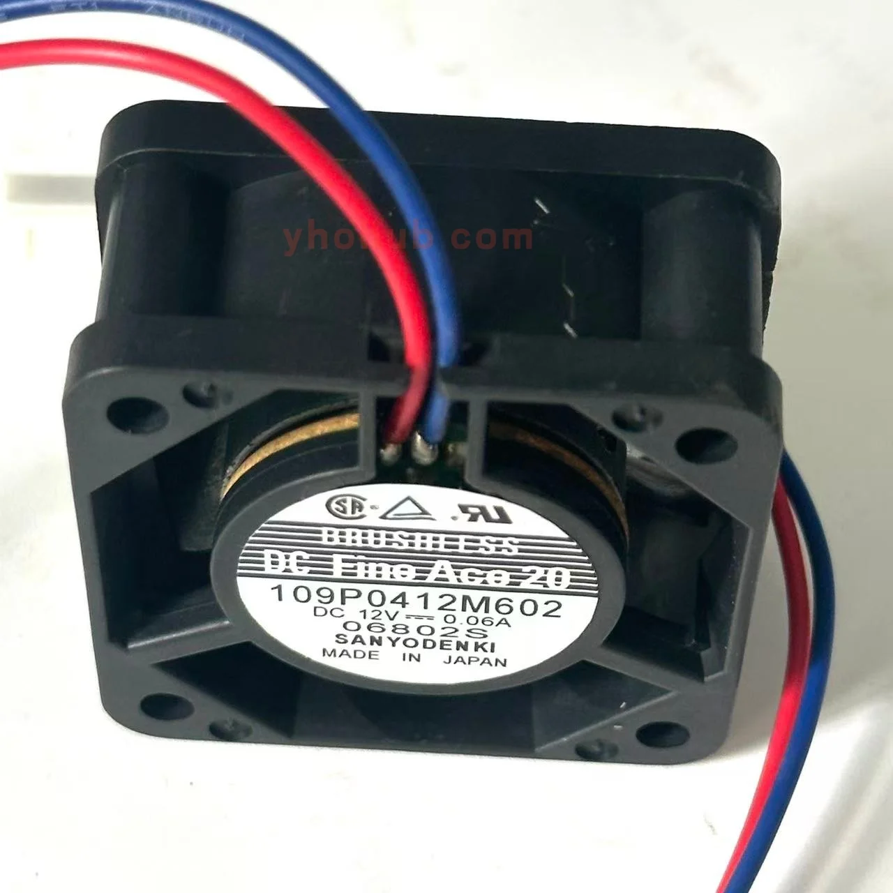 Sanyo Denki 109P0412M602 DC 12V 0.06A 40x40x20mm 2-Wire Server Cooling Fan