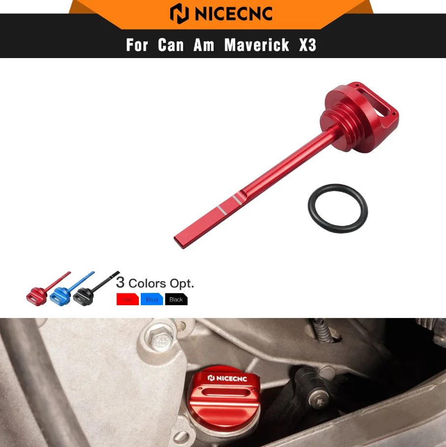 

UTV For Maverick X3 Oil Dipstick With O-ring For Can-Am Maverick X3 2017-2023 Commander 1000R/Defender MAX/ Traxter HD8