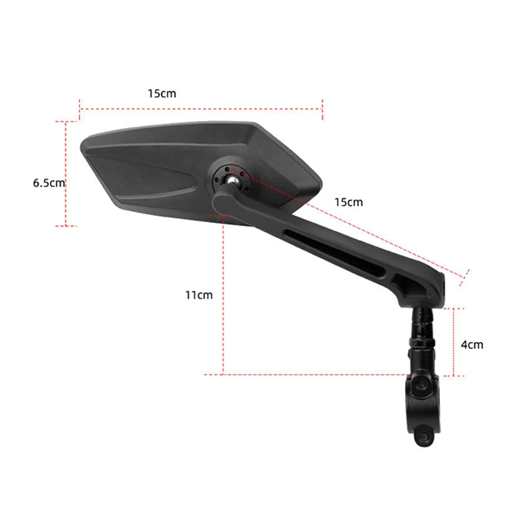 Bicycle Rear View Mirror Reflector Adjustable Rotatable Wide-Range Back Sight Handlebar Mirrors Equipped with Installation Tools