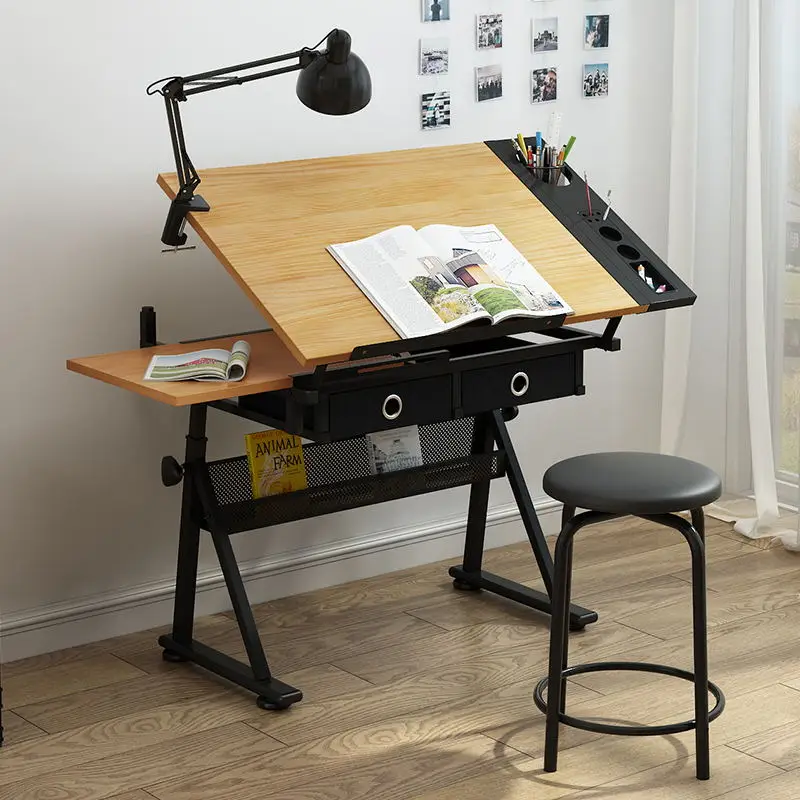

Multifunctional solid wood easel drawing board painting calligraphy painting table engineering special architect workbench
