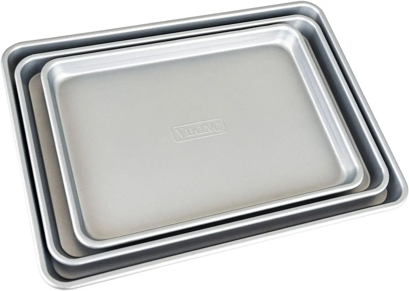 

3-Piece Nonstick Baking Sheet Pan Set, Heavy Gauge Aluminized Steel with Reinforced Frame, Oven Safe to 475F