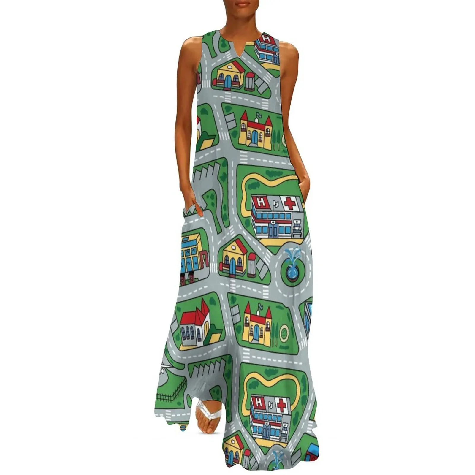 

Car City Carpet Road Rug 90s Nostalgic Toy Long Dress Elegant gown dress for women summer dresses women 2024